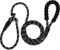 TagME Réfléchissant Laisse Coulissante, Laisse Corde de Dressage pour Moyen Chien, Ø10mm x 185cm,Noir