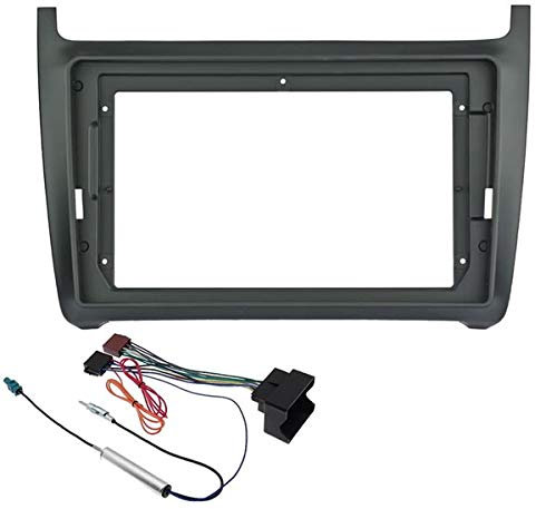 sound-way Kit Montaje Autoradio, Marco 9 Pulgadas Radio para Coche, Adaptador Compatible con Volkswagen Polo 2009-2017