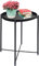 Runder Beistelltisch, Outdoor Garten Beistelltisch, Beistelltisch mit abnehmbarem Tablett, Pflanztisch Blumenständer Tisch, Runder Couchtisch, Metall Sofatisch,Serviertisch Wohnzimmertisch Kaffeetisch