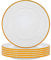 Argon Tableware Enamel Dinner Plates - 25.5cm - Pack of 6 - Yellow Dining Plates Lightweight Camping Large Dinner Dish for Appetisers, Starters, Mains, Sides, Desserts