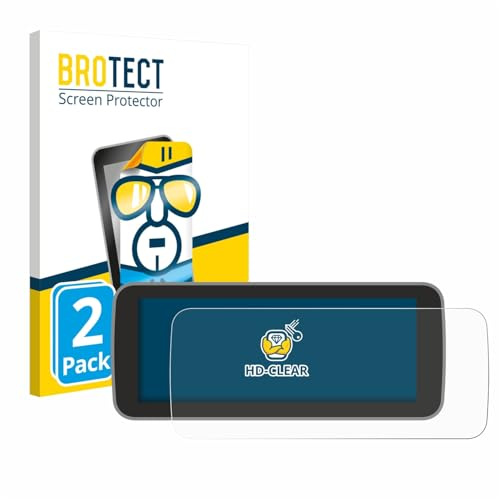 BROTECT Schutzfolie für Fiat 500 E Uconnect 5 10 | 2 Stück Transparenter Displayschutz Made in Germany Klare Displayschutz-Folie Clear Einfache Montage Case-Friendly