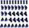 HUAZIZ 40Pcs 1/4'' Raccordi Rapidi Pneumatici Raccordo Pneumatico Molteplici Combinazioni di Modelli Connettore Pneumatico per Connessione Rapida di Tubi dell'Aria Utensili Pneumatici （Typo Y+T+I +L)