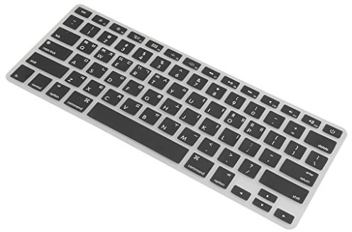 prasku Koreanisch/Englisch Tastaturabdeckung Skin für Pro 13 15 Laptop, Schwarz
