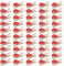 50pcs Mini pinces à linge en bois, petites épingles à linge avec coeur rouge pour l'affichage de photos en papier, décor de fête de mariage