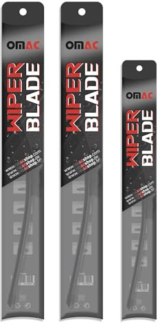 OMAC Scheibenwischer Komplettset für Skoda Octavia 2004-2013 3 Stück | Flachbalken & Heckwischer, Streifenfrei & Leise