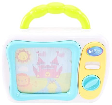 Toyland® Toddlers Wind Up Toy Television - Comprend Une poignée de Transport - My 1st TV - Comprend des scènes d'animaux colorées - 6 Mois+