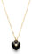C.Paravano Herzkette Damen | Halskette Damen mit Schwarz Herzanhänger | Kette Damen Gold | Kette Herz Damen | Schmuck Geschenke für Frauen Freundin Sie