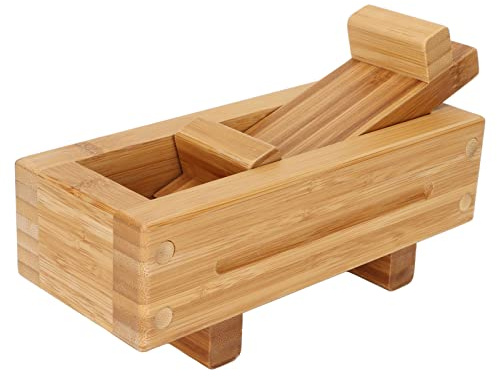 Holz Sushi Presse Schimmel, Rechteckige Sushi Presse Maker Japanische Sushi Nigiri Maker Form DIY Holz Sushi Machen Kit Tragbare Reis Box Oshizushi Box