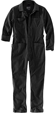 Carhartt Damen Overalls Relaxed Fit Canvas Coverall Hose und Latzhose, Black, L
