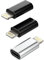 Lot de 3 adaptateurs Lightning vers USB C - Câble de charge - Adaptateur type C - Écrou vers Lightning mâle - Câble d'alimentation - Accessoire pour iPhone 14 13 12 11 Pro Max Mini 7 8 Plus X Xs XR