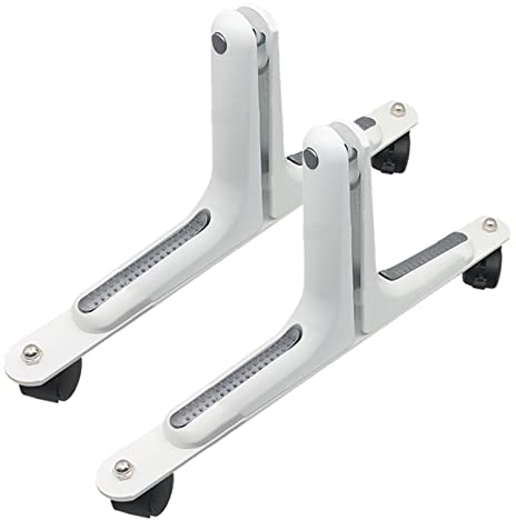 2 StüCk StandfüßE für Infrarotheizung, Universell Aluminiumlegierung Infrarotheizung Standfuß, Stand Roller Mobile Gestell for Infarotheizkoerper von Verschiedene Modelle Rahmen 1-6cm,Weiß