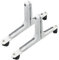 AHDFY 2 StüCk StandfüßE für Infrarotheizung, Universell Aluminiumlegierung Infrarotheizung Standfuß, Stand Roller Mobile Gestell for Infarotheizkoerper von Verschiedene Modelle Rahmen 1-6cm,Weiß