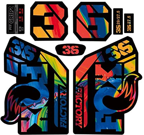 Autocollants De Fourche De Vélo F-O-X 36 Autocollants De Fourche De Vélo VTT 36 Autocollants De Fourche Avant Autocollants De Vélo Autocollants D'amortisseur Autocollants Autocollants ( Color : Colorf