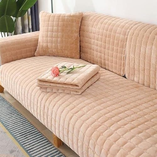 Plüsch-Sofakissen Sofabezug L Form 1 2 3 4 Sitzer Couchbezug Ecksofa Sofa/Couch überwurfdecke, Verdicktes Samt Couch Überwürfe Sofahusse Sofaüberwürfe rutschfest Sofa Abdeckung ( Color : #3 , Size : 7