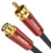 SOUNDFAM 3M Câble d'extension Cinch, Audio/Digital/Vidéo (RCA mâle/femelle, câble coaxial, pour caisson de basse/amplificateur, 75 ohms)