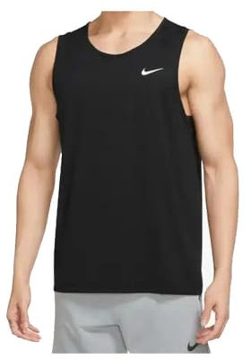 Nike Herren Df Hyverse Tank T-Shirt, Black/White, L