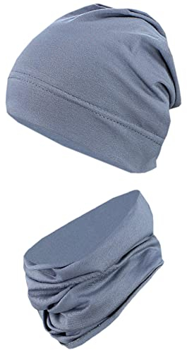 TupTam Jungen Beanie Mütze und Schlauchschal 2er Set, Farbe: Graphit, Hat Size: 56