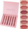 MTUVKGT 6 Stück Mattes Lipgloss Set, Flüssiges Nude Lippenstift Set, Nicht Klebrige Lipstick Sets für Alle Gelegenheiten, Langlebiges Wasserdichtes Lippenstifte Make up Set als Geschenk (B)