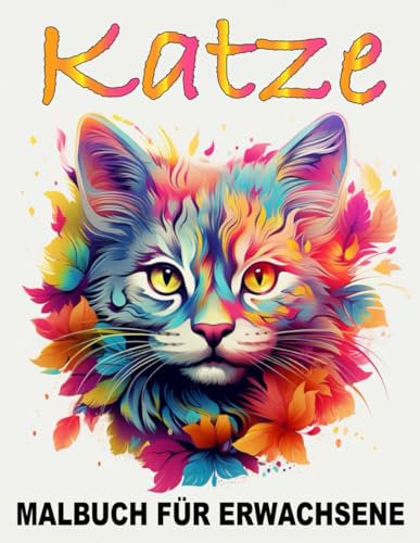 Katze malbuch für erwachsene: Ein großartiges Malbuch für alle Fans von Katzen, Kunsttherapie und Achtsamkeitsmeditation.