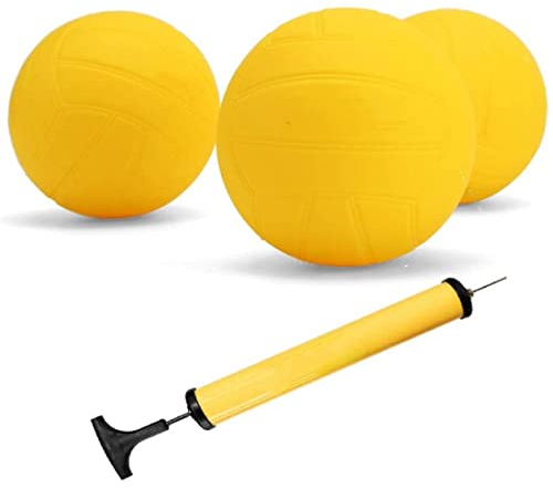 Saiketsu Roundnet Spiel Ball Austauschbare Wettkampf BäLle Mini Volleyball 3 Pack mit Pumpe