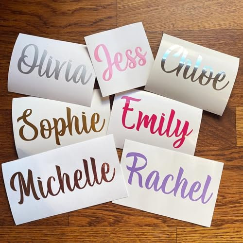 ZXH Adesivi in vinile personalizzati, con nome, adesivi per tazze, per matrimoni, feste di compleanno, per palloncini, legno, vetro, adesivi trasferibili (15 cm, 1 pezzo)