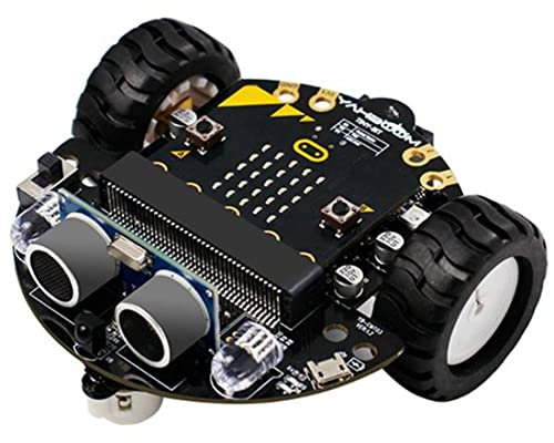 fumooa Roboterprogrammierbares Robotik-Kit Basierend auf BBC Microbit V2 und V1 für STEM-Codierungsausbildung mit Aufladbarer Batterie (A)