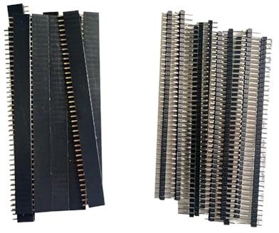 JUCHRZEY 20 Stück 2,54 mm 40-Pin-Buchsenleiste, einreihig, gerade Buchsenleiste, PCB-JST-Steckerleiste for