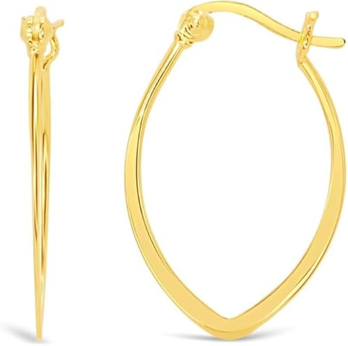 ARS-ARGENTI Boho Ohrringe Damen Mädchen Sterling Silber 925 Gold 18K - hypoallergen (Stylische Creolen für das perfekte Sommeroutfit JOSEPHINE Sterling Silber 18K vergoldet 27x0,5mm)