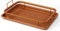 Copper Crisper Basket & Baking Tray - 2 PC Copper Elevated Mesh Baking Trays for Oven Non Stick - Air Fryer Crisping Basket Cooking Trays - Heat Air Circulation Home Kitchen Cooking