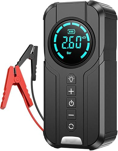 Jump Starter Car Battery Charger,Auto Battery Booster Power Pack,12v 1a,Waterproof + LED Emergency Light, Suitable for Car/Truck/Motorcycle