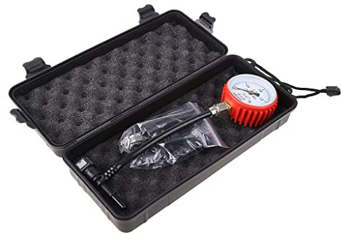 DIIOOMIEEU Motorrad Auto Manometer Auto Manometer Messgerät Tester Werkzeug mit 7,89 & 9,49 mm Anschluss