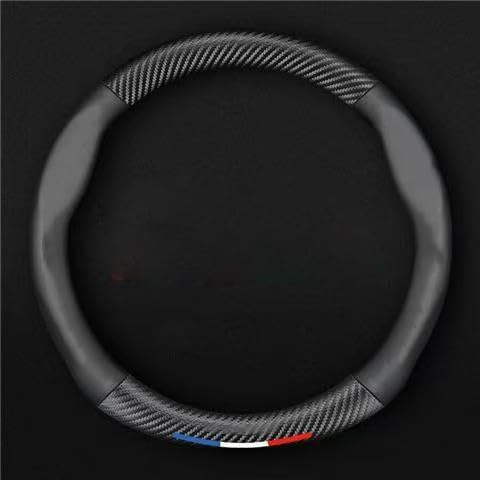 GFHZZS Voiture Caches de Volant pour Peugeot 207,avec Emblèmes Logo Couvre Volant Voiture Housse de Volant Respirant AntidéRapant élastique Protege Volant Accessoires Auto,O-type-1-Black