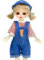 SIVZUMO 1 set Kleidung Bekleidung Outfits für Baby Puppen, Puppenkleidung 30 cm, Latzhose mit Umhängetasche