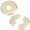 2pcs Brides Murales Fendues, ABS Auto-Adhésives Plaque Protection pour 29mm Diamètre Tuyaux d'Eau Rondes Design à Boucle Plaques Recouvrement Plomberie pour Robinet Cuisine Toilettes (Or)