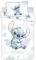 Jerry Fabrics Stitch Ohana Reversible Bed Linen 100 x 135 cm and Pillow Duvet Set | 100% Cotton | Cot Bed