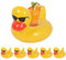 Getränkehalter Pool, 6 Stück Aufblasbarer Wasserbecher Halter, Party Pool Aufblasbarer Becherhalter, Mini Getränkeuntersetzer Set, für Sommer Beachparty Pool, Gelbe Ente