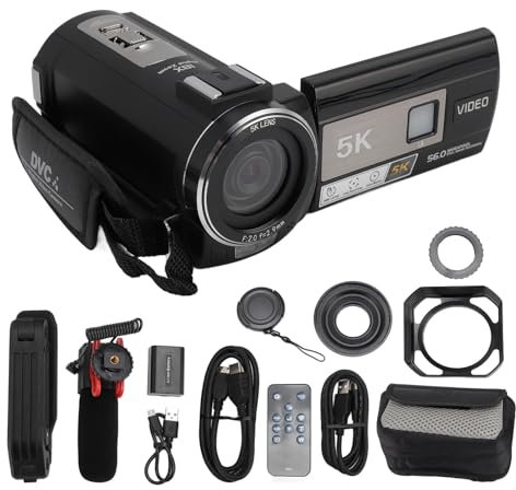 56MP DV Digital Camera 5K WIFI 3in Touch Screen 18X Zoom Anti Shake Loop Recording Handheld Video Camcorder for Micro Film Outdoor Tourism