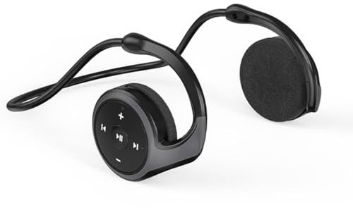 LIXSAZSE Auricolare wireless Cuffie ricaricabili compatibili con Bluetooth Cuffie radio Cuffie portatili Jogging Fitness Sport Gaming