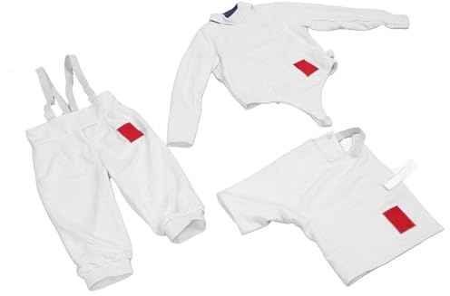 POENVFPO Fencing Uniform Suit, Thickened & Breathable Ripstop Kids Fencing Training Outfit Pants Jacket Vest Set for Foil Epee