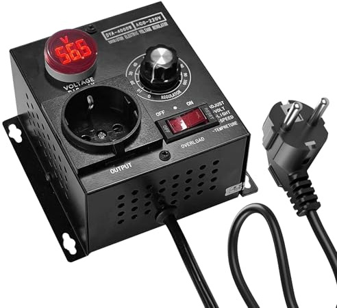 Variateur de Vitesse pour Moteur 220V, Regulateur Tension 220V, Variateur de Vitesse AC 9A 4000W, Régulateur de Tension pour Température et de la Vitesse