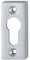 HOPPE 512706 eckige Rosette 29x68 mm | Aluminium silber eloxiert | Schmalrosette | Profilzylinder | 1 Stück