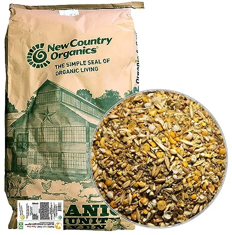New Country Organics | Corn-Free Classic Layer Chicken Feed for Laying Hens | Corn-Free and Soy-Free | 17% Protein | Certified Organic and Non-GMO Chicken Food | 25lbs Bag