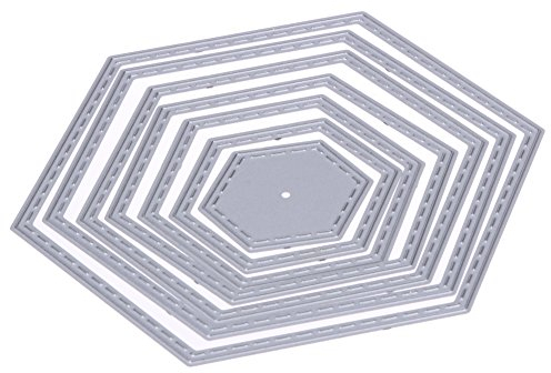 Demiawaking Hexagon Spirale Stanzschablonen Metall Schneiden Schablonen für DIY Scrapbooking Album, Schneiden Schablonen Papier Karten Sammelalbum Dekor
