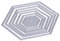 Demiawaking Hexagon Spirale Stanzschablonen Metall Schneiden Schablonen für DIY Scrapbooking Album, Schneiden Schablonen Papier Karten Sammelalbum Dekor