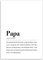 Papa Poster DIN A4: Papa Definition