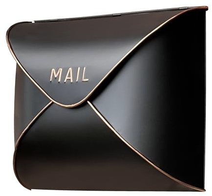 NACH mb-6941 Envelope Briefkasten, Schwarz und Kupfer