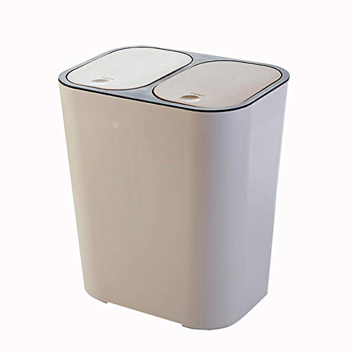 Dance angel Trash Can, Rubbish Bin, Waste Separation, 15L, 18L, With 2 Inner Compartments, for kitchen living room garden office