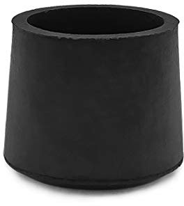 Flyshop Chaise Jambe Casquettes Pieds Tampons protecteurs de Sol en Caoutchouc, épais, Ronde Meubles Table couvertures 16 pcs, Noir, 1-3/8 inches, 3,5 cm