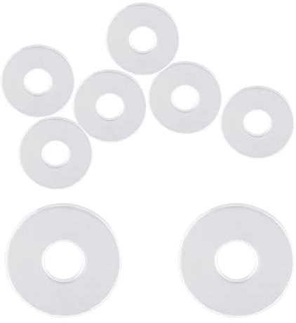 Othmro Lot de 300 rondelles rondes en nylon avec tête fraisée