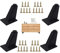 Wenlai 4 Piezas pies Muebles aleación Aluminio, Supporting Foot Patas Muebles, para Cocina Gabinete Gabinete Encimera Barra Mesa Escritorio Sofá, Pies Muebles Perfil Cuadrado Altura 80mm(Negro)